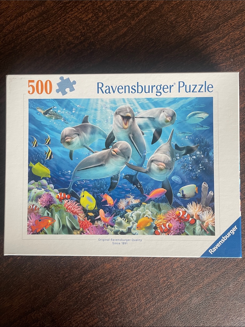 NEW Ravensburger Colorful Dolphin Reef 500-Piece Puzzle- sealed